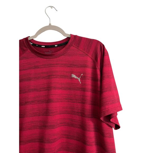 Puma men Two pieces t Shirt sz XL Red blue Short Sleeve Crew neck Pace Rhubarb - Picture 11 of 15